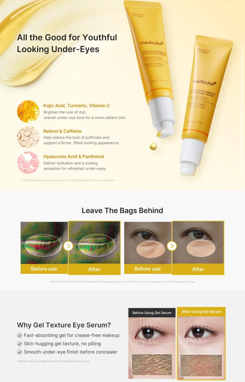 medicube - Kojic Acid Turmeric Vita Eye Gel Serum