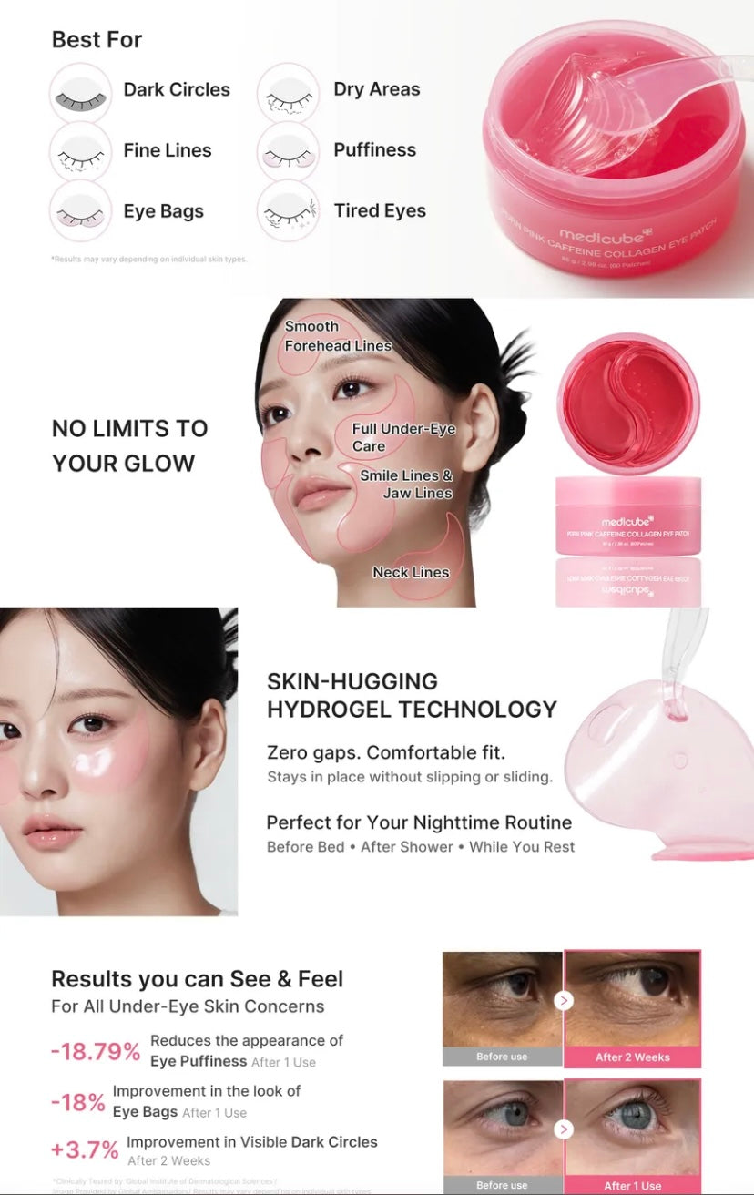 medicube - PDRN Pink Caffeine Collagen Eye Patch