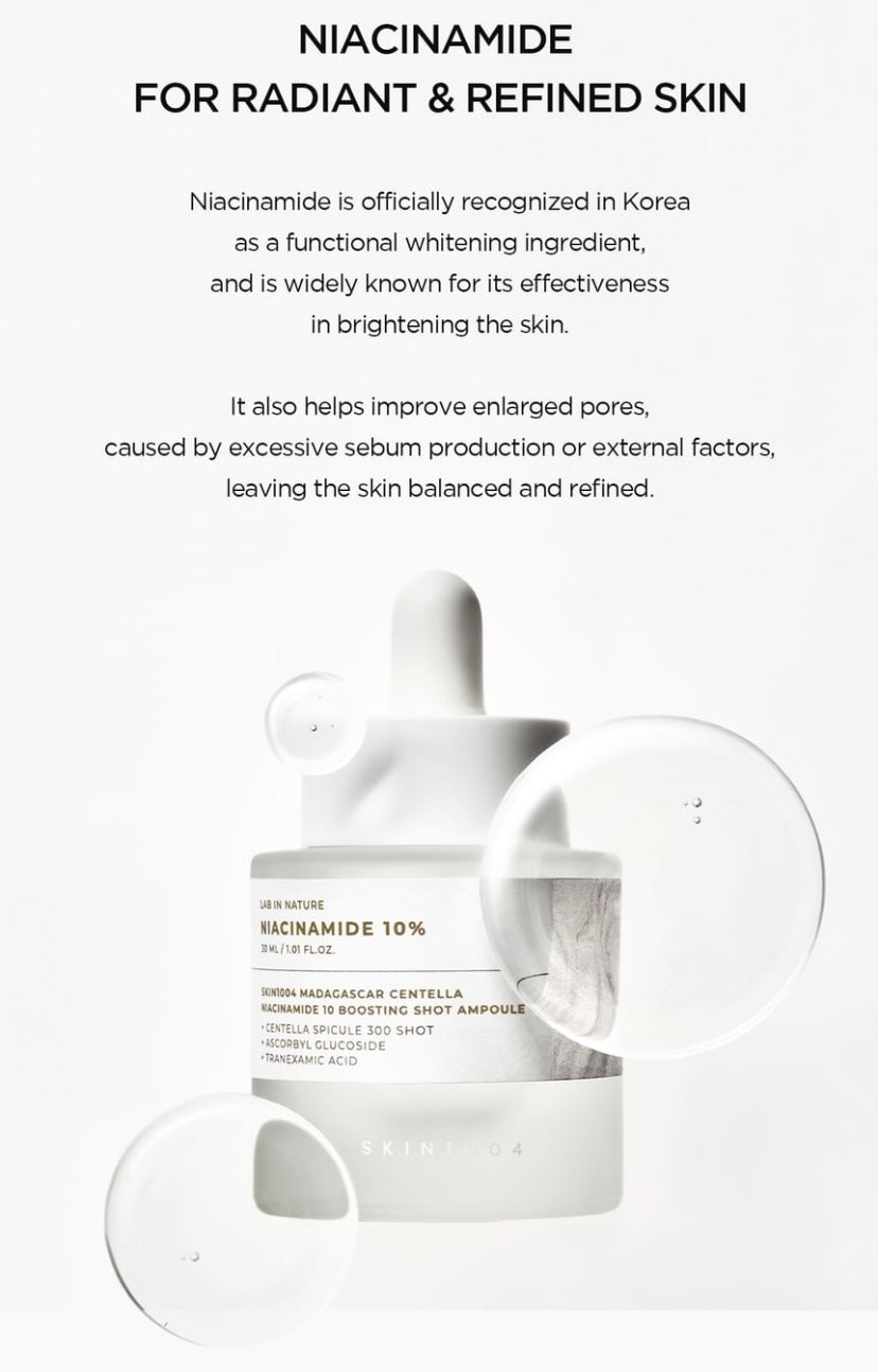 SKIN1004 - Lab in Nature Madagascar Centella Niacinamide 10 Boosting Shot Ampoule