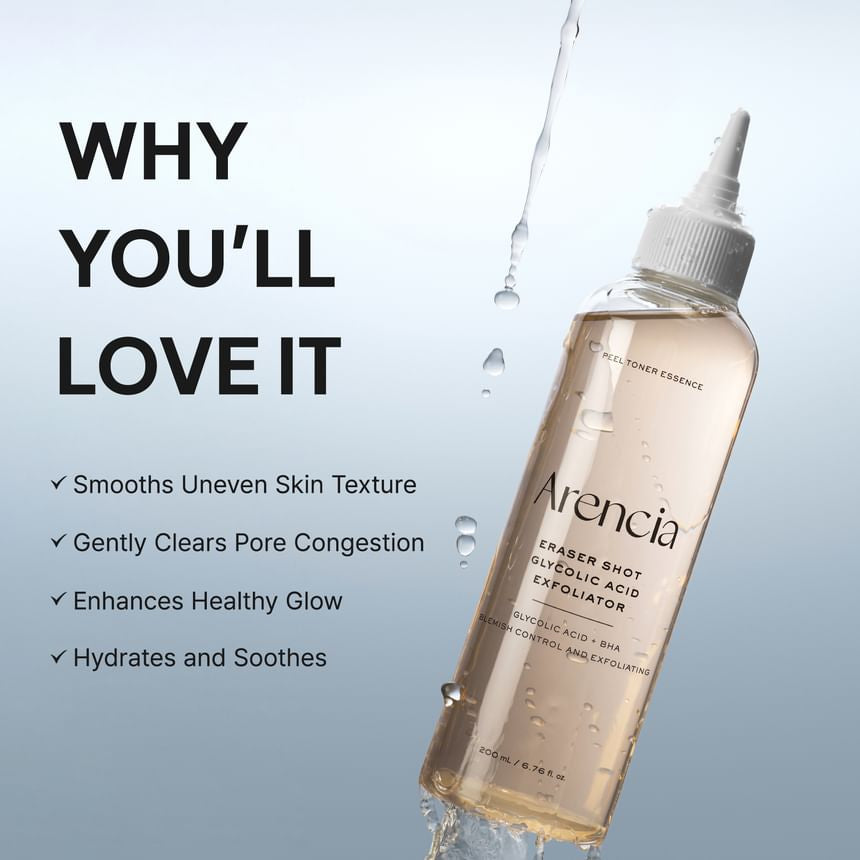Arencia Eraser Shot Glycolic Acid Exfoliator (Toner)