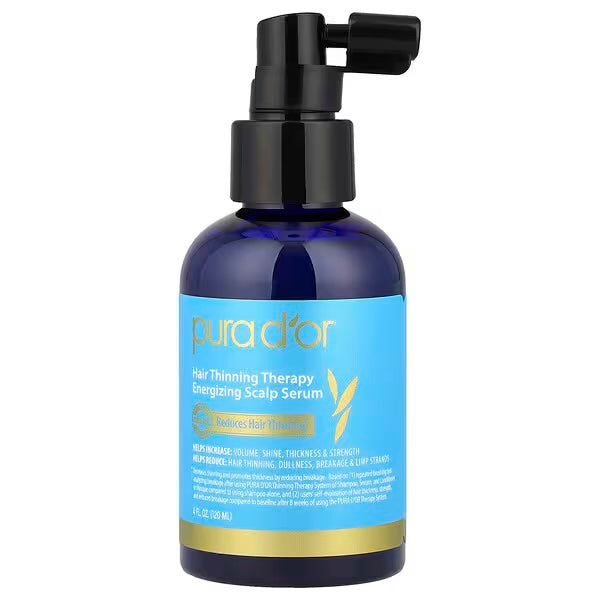 pura dor hair thinning therapy energizing scalp serum 4 fl oz 120 ml