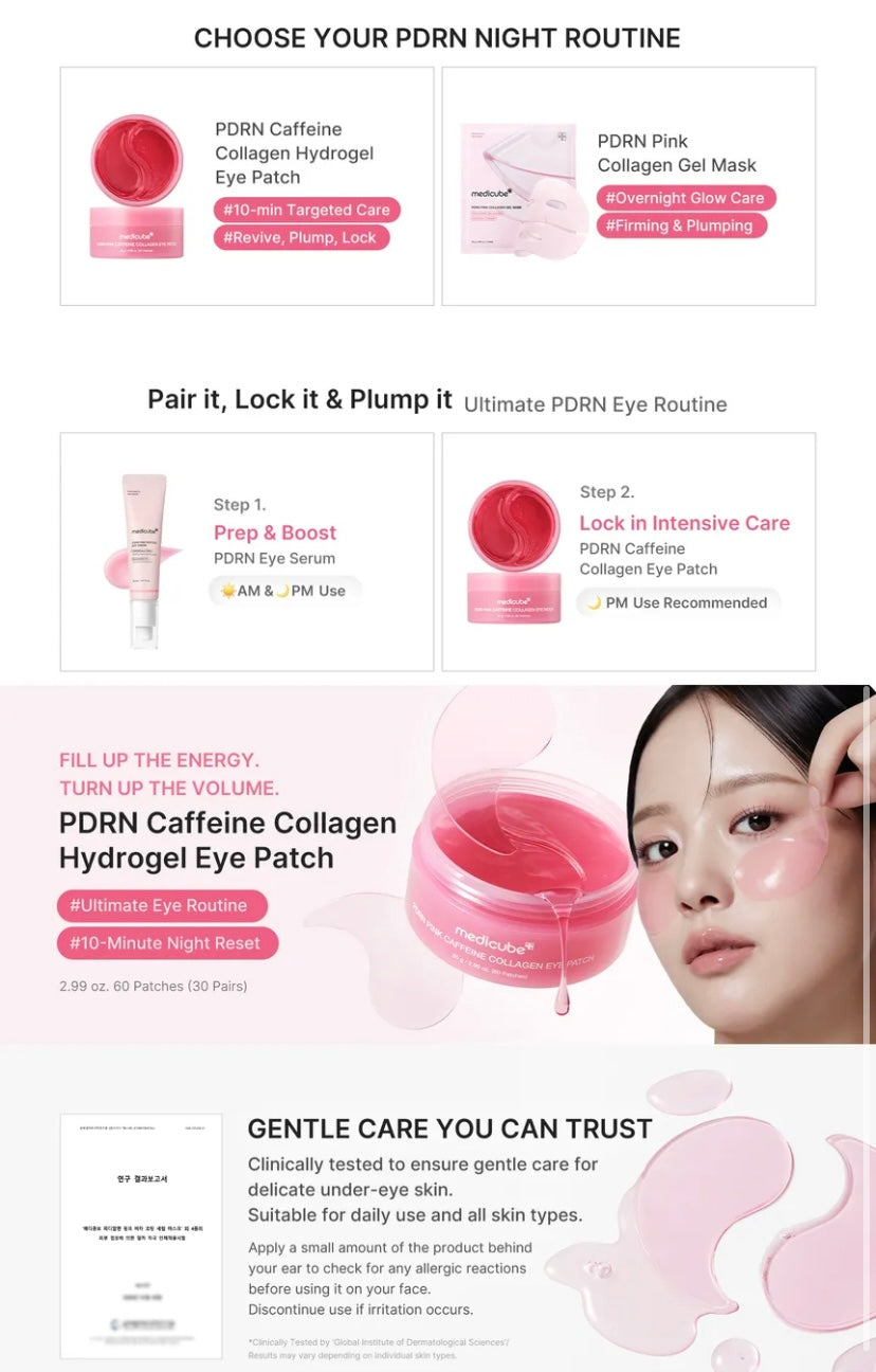 medicube - PDRN Pink Caffeine Collagen Eye Patch