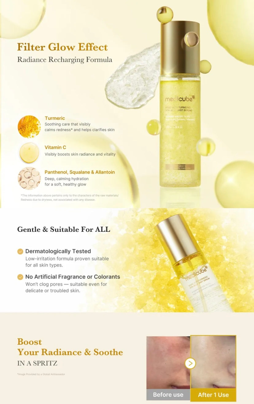 medicube - Kojic Acid Turmeric Vita Jelly Mist Serum