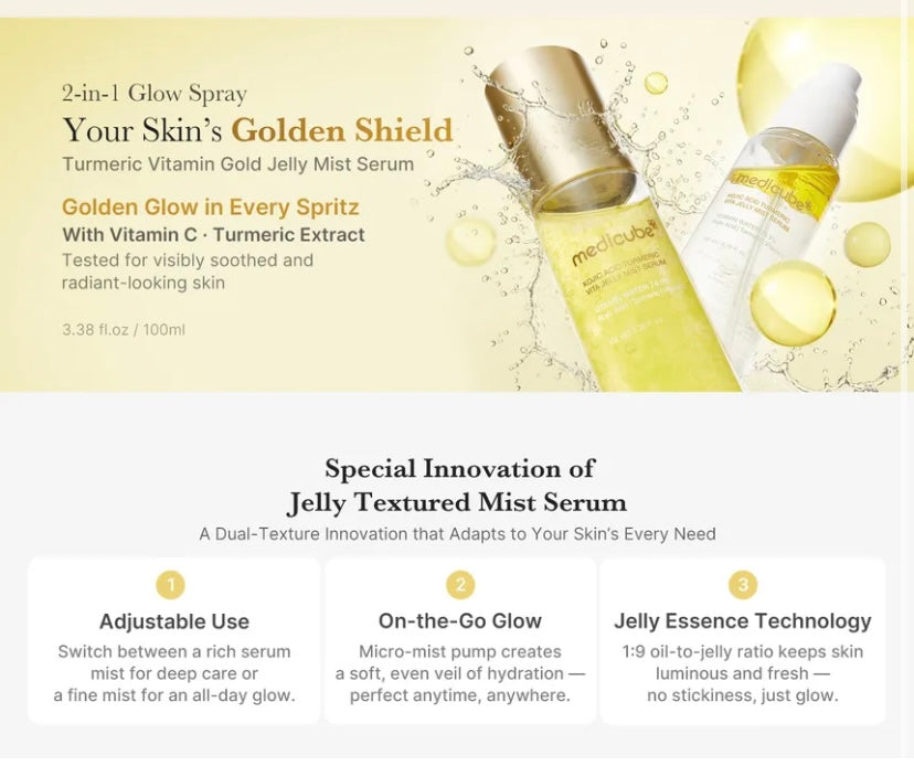 medicube - Kojic Acid Turmeric Vita Jelly Mist Serum