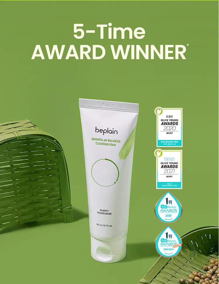 beplain - Mung Bean Ph-balanced Cleansing Foam