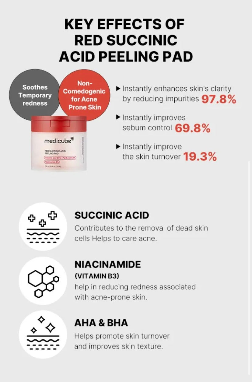 medicube - Red Succinic Acid Peeling Pad