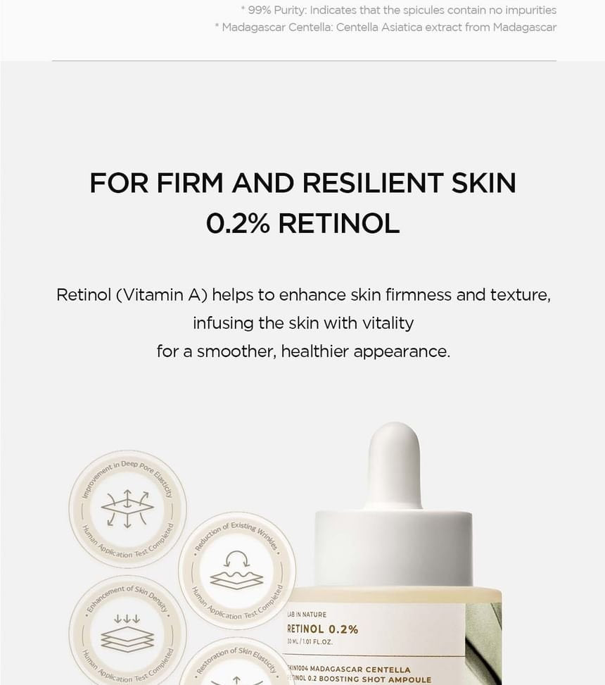 SKIN1004 - Lab in Nature Madagascar Centella Retinol 0.2 Boosting Shot Ampoule