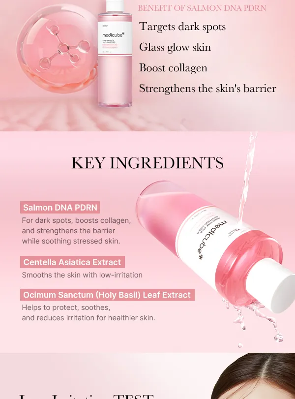 Medicube - PDRN Pink Cica Soothing Toner - Image 2