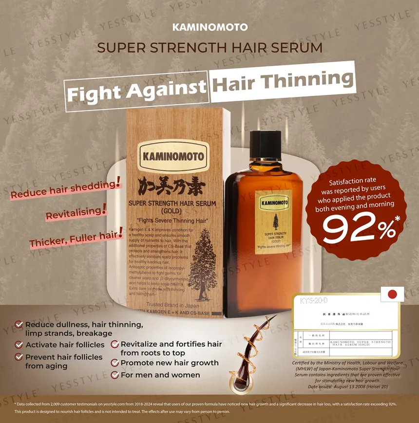 KAMINOMOTO - Super Strength Hair Serum Gold - Image 3