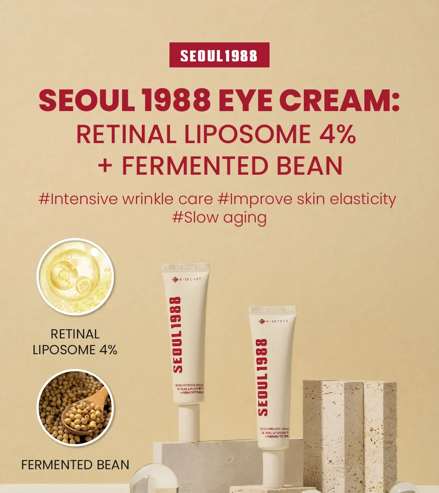 KSECRET - SEOUL 1988 Eye Cream : Retinal Liposome 4% + Fermented Bean - Image 2