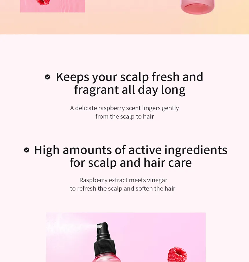 A'PIEU - Raspberry Vinegar Hair Mist - Image 3