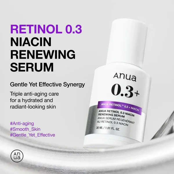 Anua - Retinol 0.3% + Niacin Renewing Serum - Image 2