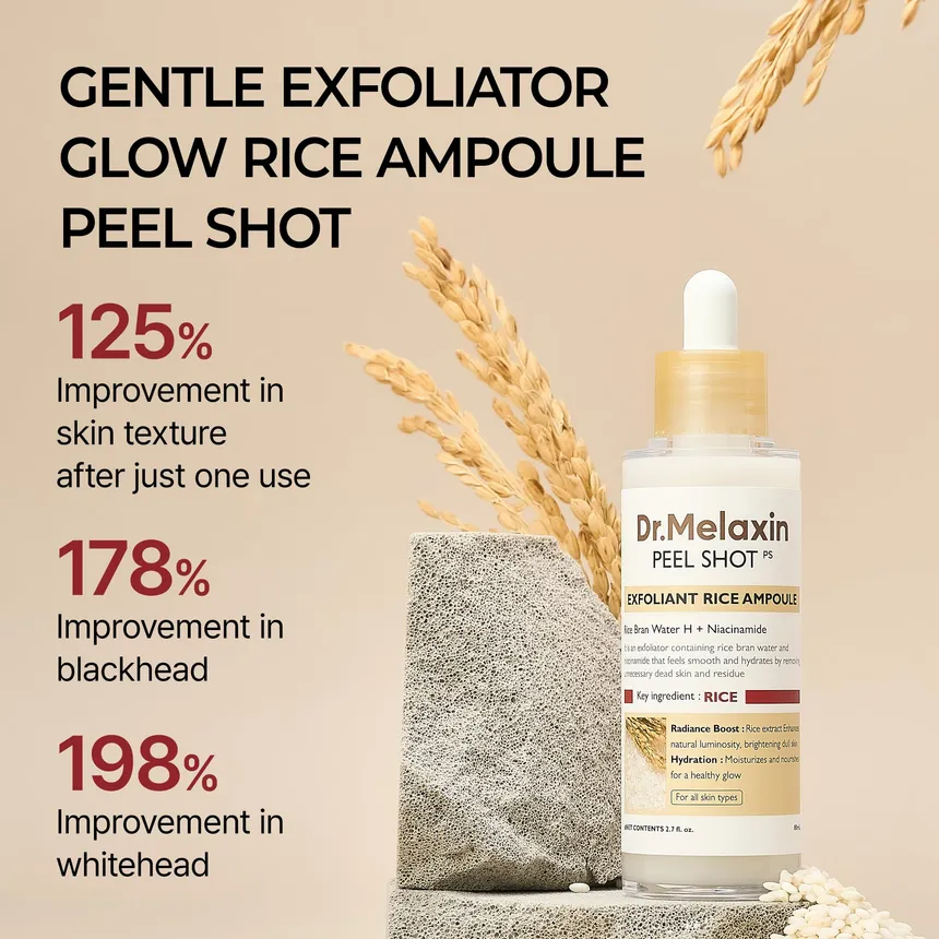 Dr.Melaxin - Peel Shot Exfoliating White Rice Ampoule - Image 2