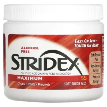 Stridex, Maximum, Alcohol Free, 90 Acne Pads